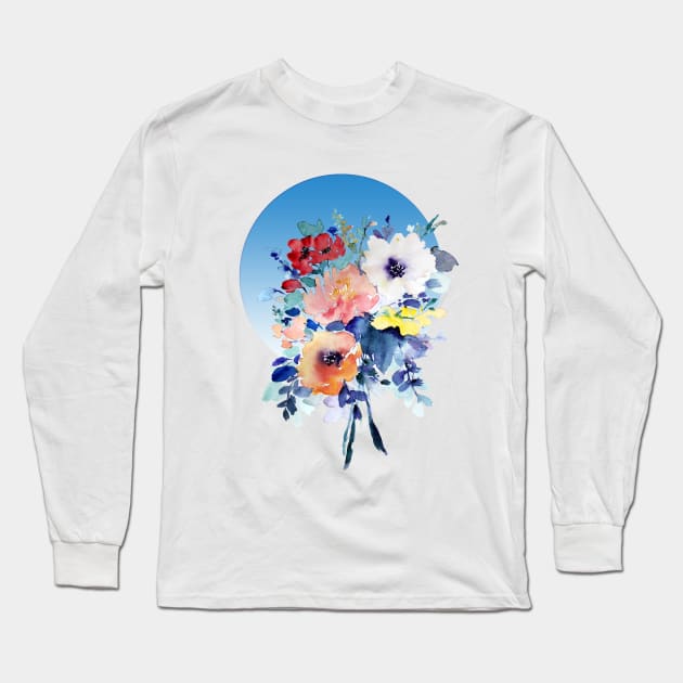 Sky Bouquet Long Sleeve T-Shirt by jayennecuaart